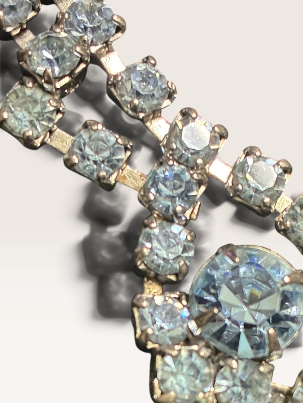 Light Blue Rhinestone Statement Necklace - Picture 4 of 5